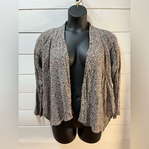 BELLAMBRA – Leopard Print Linen Jacket – Size L – Taupe